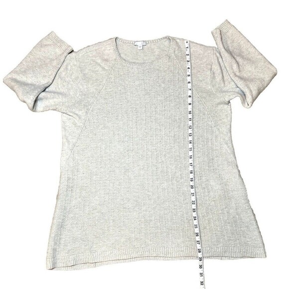 J. Jill Women’s Large Beige Soft Oversized Stretchy Long Knit Tunic Sweater - Picture 5 of 9